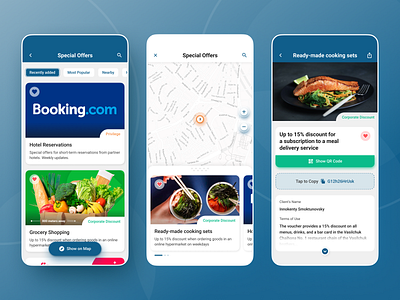 List of special offers app figma graphic design listing mobile ui
