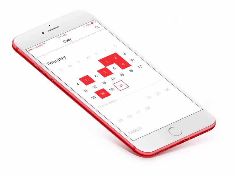 Daily App Concept app concept diary interaction interface ios minimalistic simple ui ux