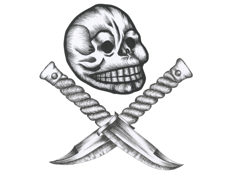 Cheap Monday Skull illustration logo skull