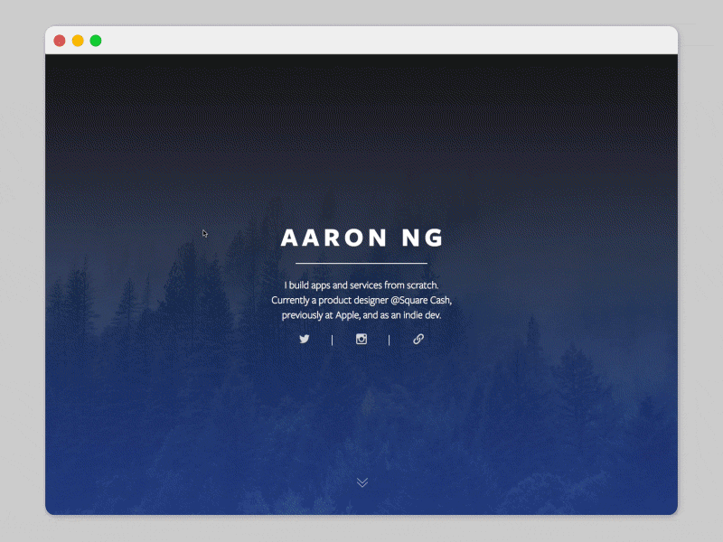 Personal Page 2015 animation clean flat gif minimal parallax personal page style web