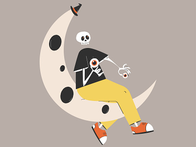 Happy Halloween 💀 2d character halloween halloween design happy holiday illustration october scary skeleton vector