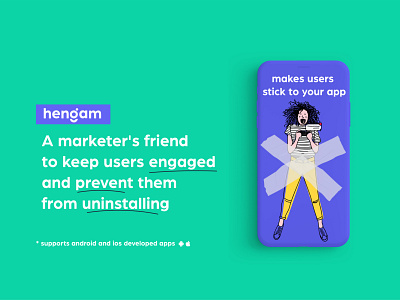 Hengam ai artificial intelligence automated b2b design gif animation hengam illustraion illustration illustration digital marketers messages notification center push push notification smart ui uidesign uiux ux design