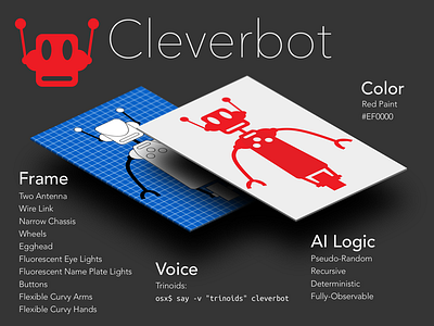 Cleverbot Spec cleverbot design flat game mockup red paint robot xo9