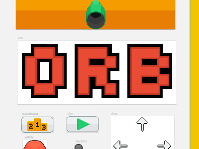 Orb Game Assets 8bit android game ios leaderboard orb pipe play
