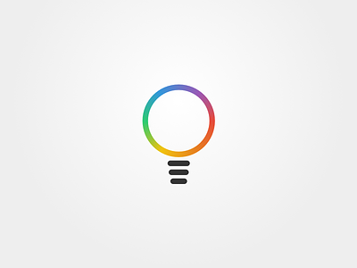Bulb Logo bulb color ios iot line logo rainbow smart lights