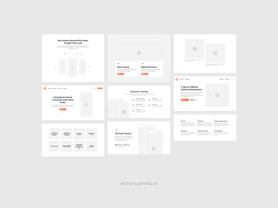 Sections Wireframe Kit