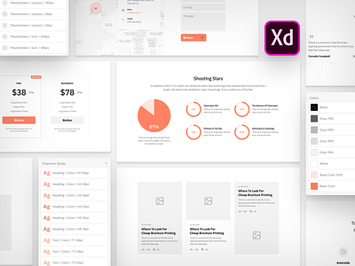 Sections Wireframe Kit for Adobe XD