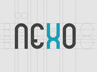 Nexo logo construction construction geometric identity logo nexo