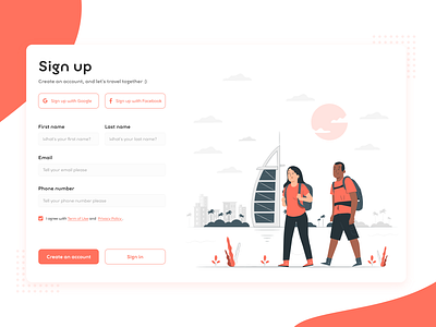 Sign Up clean daily 100 challenge dailyuichallenge design dribbble illustration ui ux vector