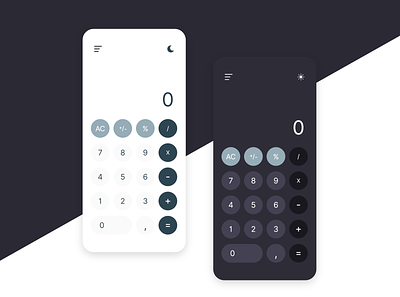 Calculator UI 2020 trend app clean debut design dribbble best shot flat logo minimal ui ux