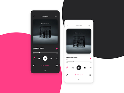 Music player app clean daily 100 challenge debut design minimal typography ui ux