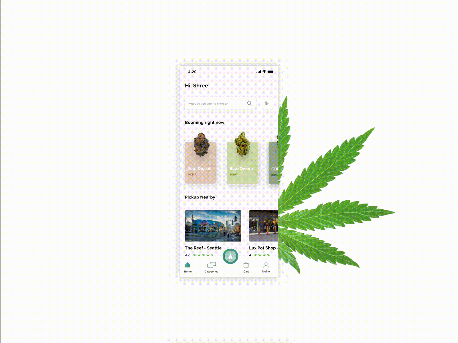 Bud Buddy App animated gif animation app cannabis app cannabis design design weed deliver app