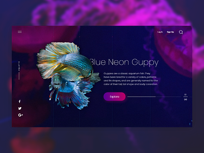 Blue neon Guppy Home Page