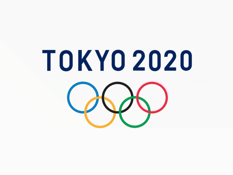 2020 Tokyo Olympics logo animation 2020 animation design gif logo loop motion motion design motiongraphics olympics sport sports sports logo tokyo typefaces typography