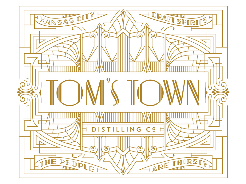 Tom's Town Distillery Co. Identity toms town distilling co. distilling lettering vintage identity logo kevincantrelldesign