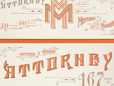 Law Office of Matthew Messina Final 2 lettering kevin cantrell design letterpress lomm