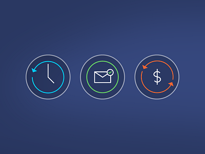 Outline Icons design icons mail money outline time