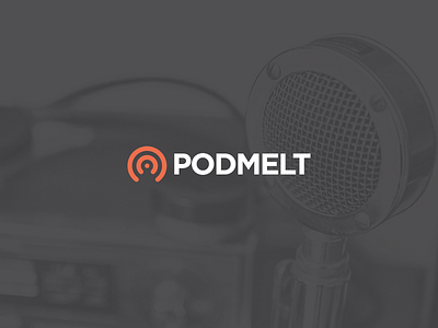 PodMelt branding design logo marketing microphone podcast