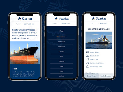 Mobile version of shipping company website branding digital graphic ui ux web website website builder websitedesign