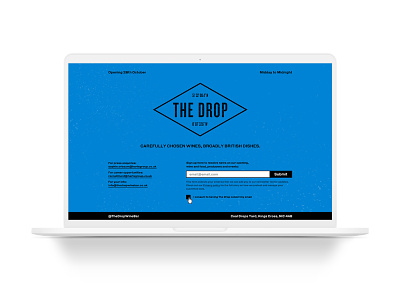 The Drop Holding Page digital digitaldesign graphicdesign ui userinterface ux web web design webdesign website websitedesign