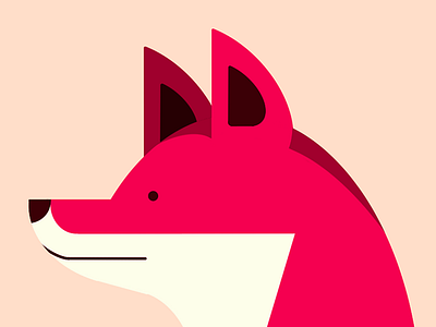 Fox Close-up 2d flat illustration character illustration flat fox animal fox head fox illustration fox logo fox vector geometric illustration red fox