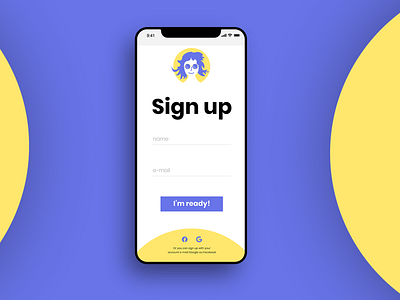 #DailyUI - 001 - Sign up design illustration ui