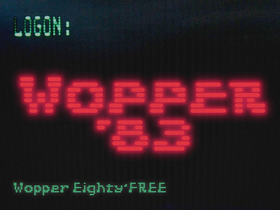 1.Wopper 83 Grid 80s computer digital free font futurist retrowave typeface