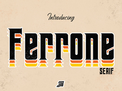 JVNE Ferrone 80s commercial font display gothic pua retro serif suspense thriller title typeface typography