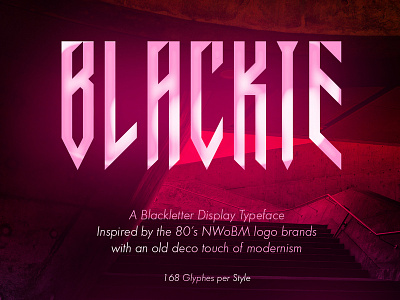 JVNE Blackie 80s commercial font display futurist retrowave squared typeface typography