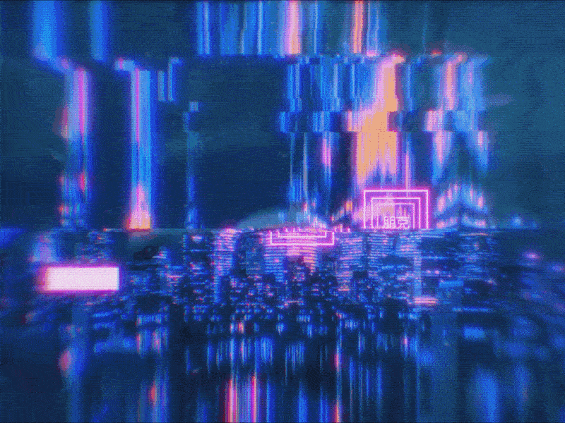 Cyberpunk Doodle :] after effects glitch motion design