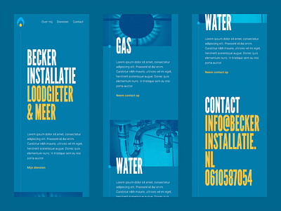 Exploration for a plumbing website