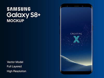 Samsung Galaxy S8+ Mockup creative galaxy layered mockups psd s8 samsung uplabs