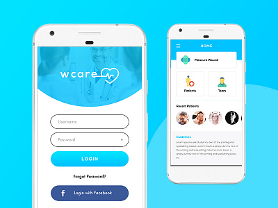 World Care Medical App UI app blue care concept creativex medical