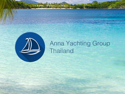 Logotype Anna Yachting group Thailand flat logo logotype round shadow yacht