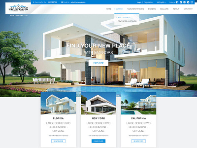 Emanors design home landing luxury page sale site web webdesgn website