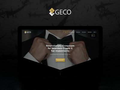 Crypto, Token, ICO, Landing page design GECO coin
