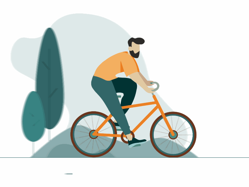 Bicycle animation 2d gif illustration loop animation motion motion graphics