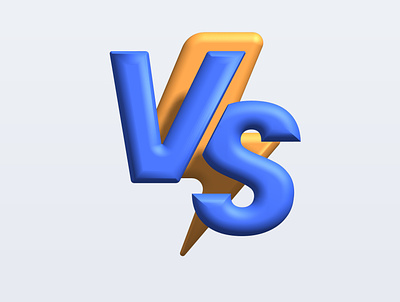 Versus 3D Icon Design 3d 3d icon clientwork freelance game icon graphic design icon illustration minimal spline uiux versus