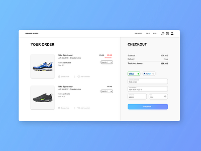 Credit card checkout challenge #dailyui #002