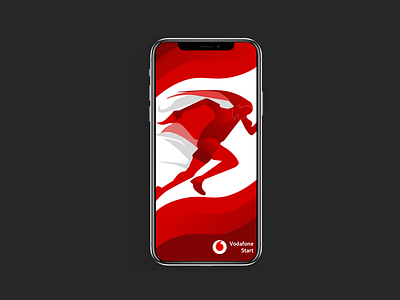 Vodafone Start branding illustration logo splashpage ui vodafone