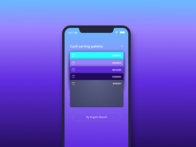 Card sorting palette card sorting cards color design dribbble mobile palette ui