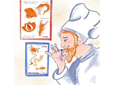 Chef ideation dribbble illustration ipad procreate vector