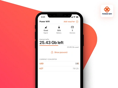 PowerWifi app app design logo
