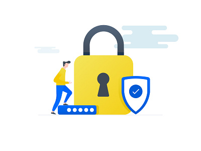 "Security" illustration app colorful cool creative illustration search sport ui