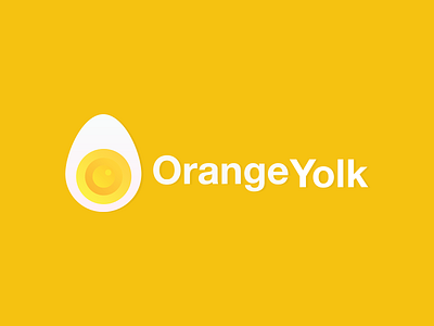 Orange Yolk design egg flat gradient icon illustration logo typography ui vector yolk