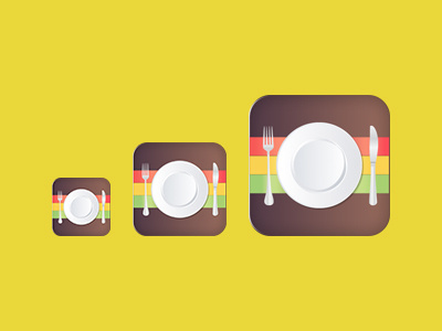 Yoyumm app eat food fork icon plate spoon