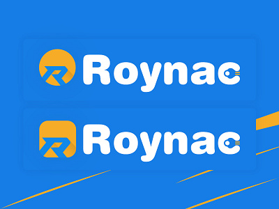 Roynac colors flat logo typography