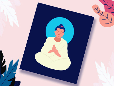 Budha illustration knowledge peace religion
