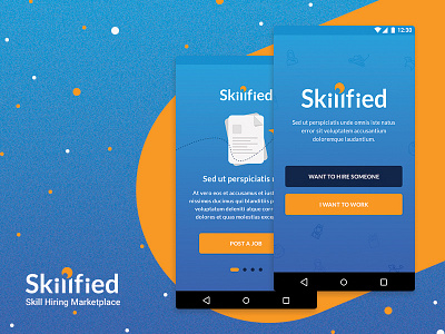 Skillfied android android app animation app branding design hiring hourly icon illustration jobs logo marketplace rate talent ux