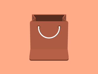Flat Icon Shopping Bag bag brown flat icon shop shopping